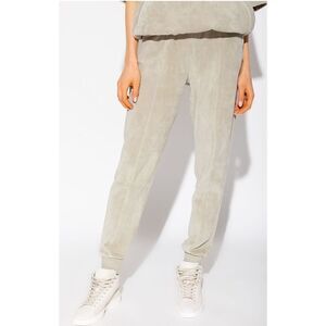 FEAR OF GOD ESSENTIALS VELOUR TROUSERS in Greenish-Grey NWT Size XXL